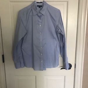 Lands End no iron pinpoint LS oxford